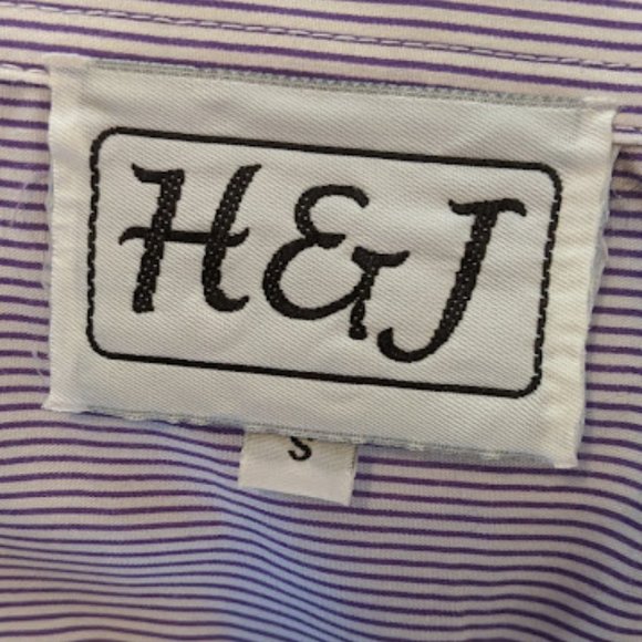 H&J Embroidered Striped Long Sleeve Shirt. Size S. - Picture 8 of 10